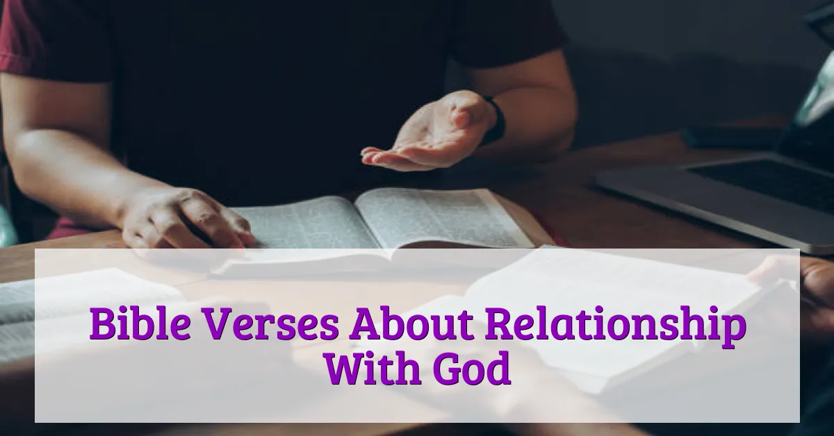 Bible Verses About Relationship With God