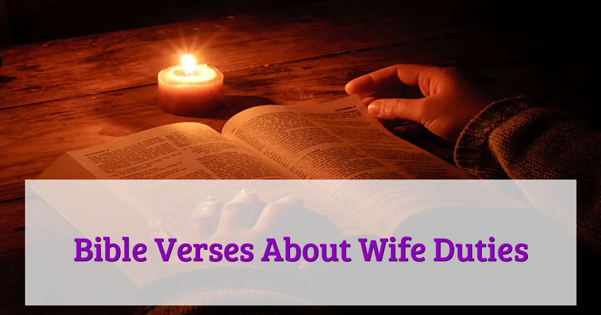 Bible Verses About Wife Duties