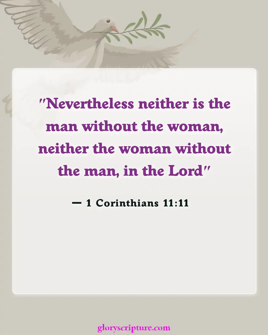 Bible Verses About Wife Duties (1 Corinthians 11:11)