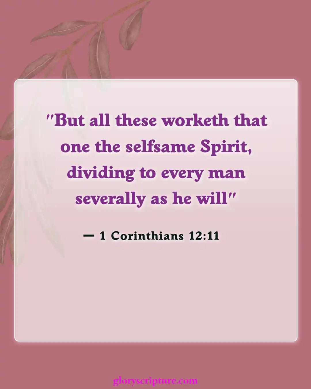 Bible Verses About Body Of Christ (1 Corinthians 12:11)