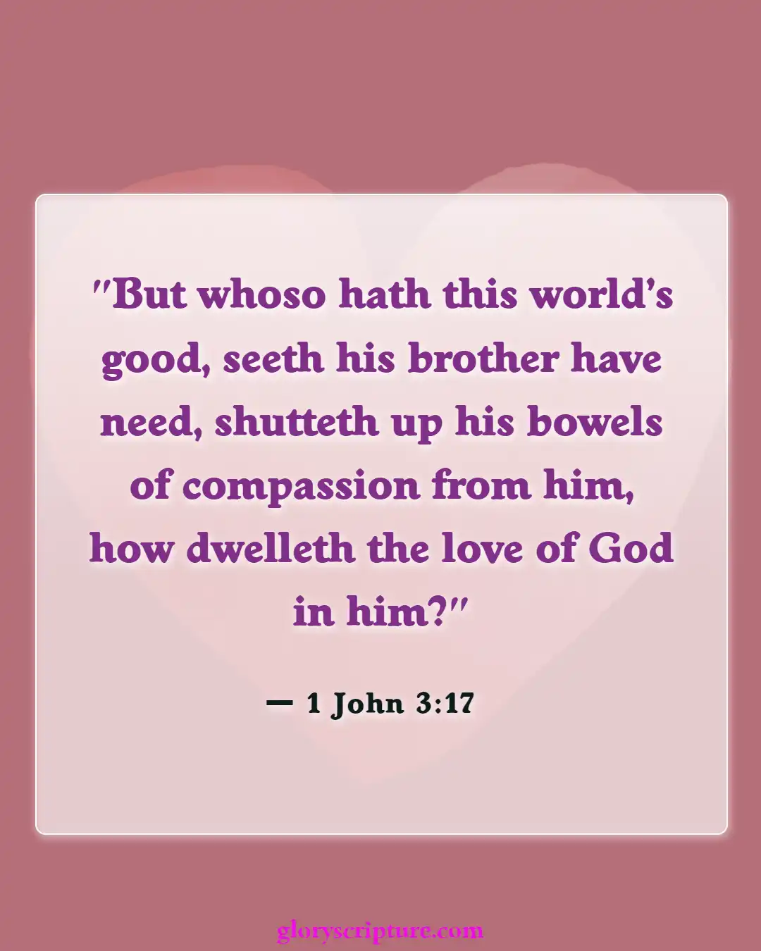 Bible Verses About Overcoming Greed (1 John 3:17)