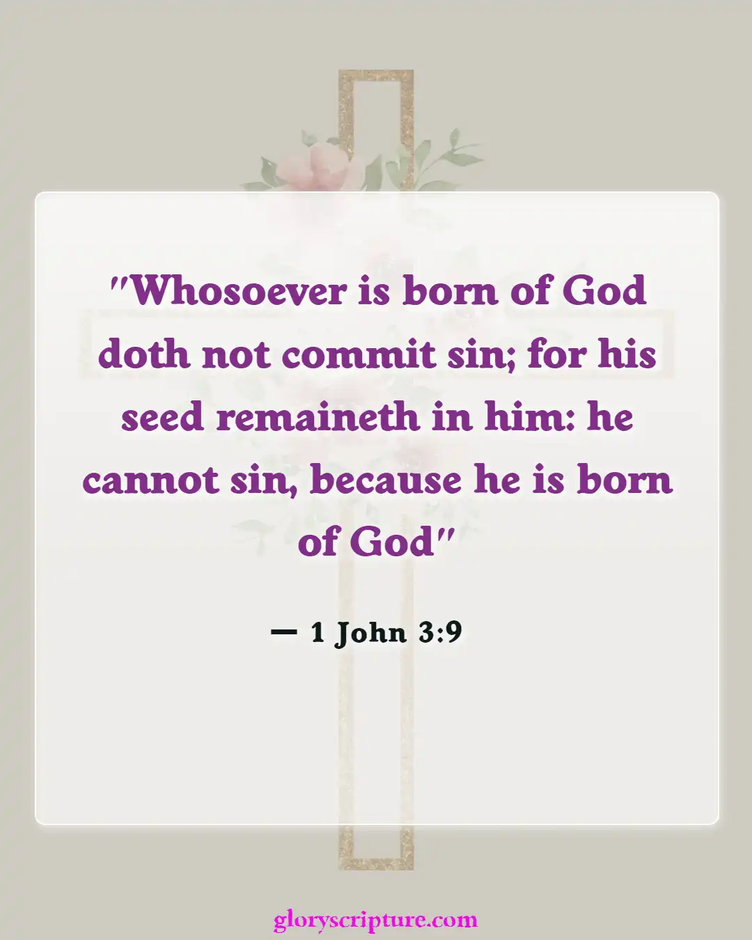 Bible verses About New Creation In Christ (1 John 3:9)