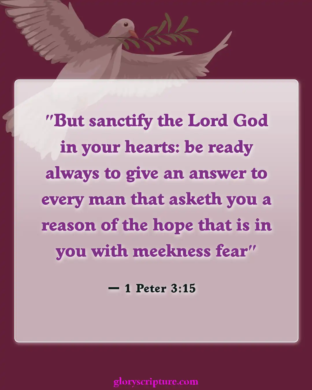 Bible verses About Defending Our Faith (1 Peter 3:15)