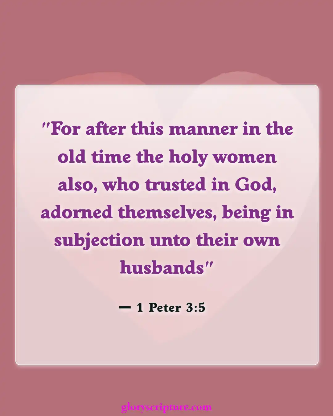 Bible Verses About Wife Duties (1 Peter 3:5)
