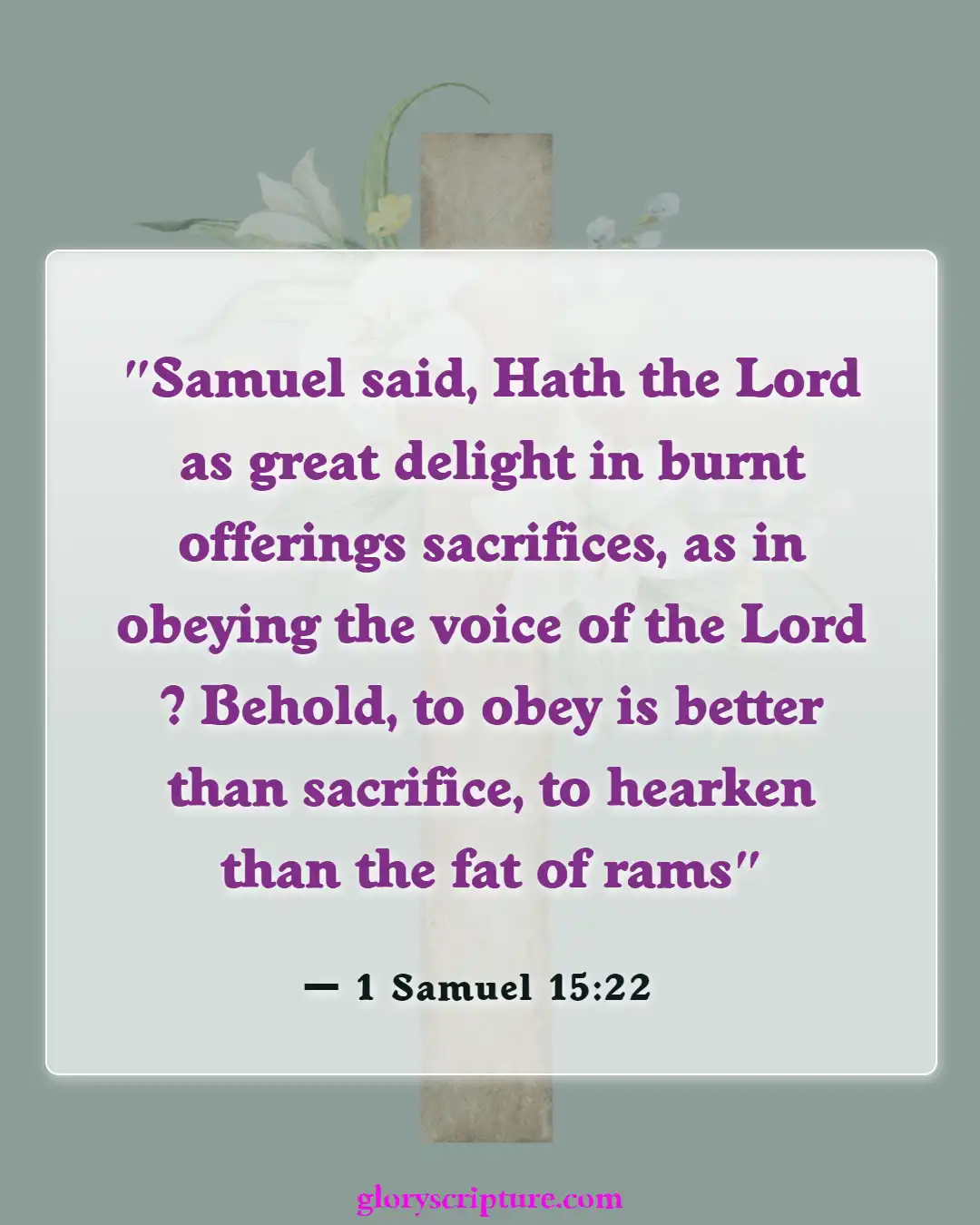Bible Verses About Relationship With God (1 Samuel 15:22)