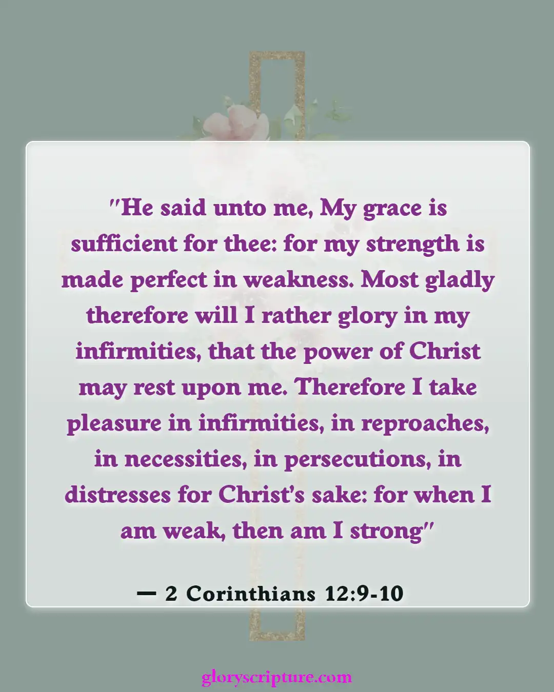 Bible Verses About God Testing Our Faith (2 Corinthians 12:9-10)