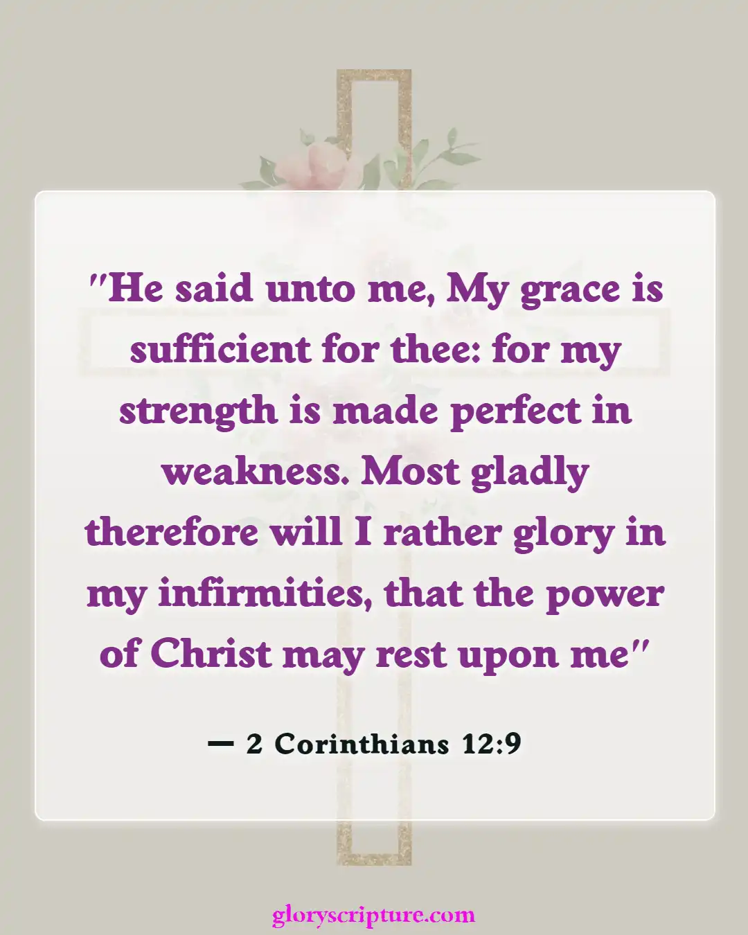 Bible verses About Peace Of Mind (2 Corinthians 12:9)