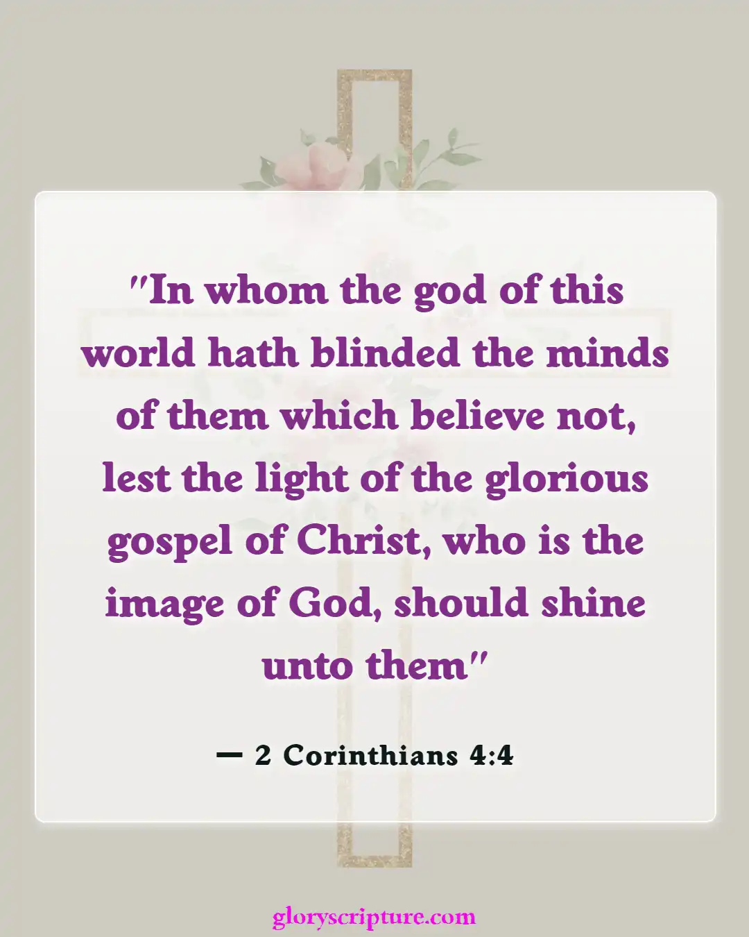 Bible verses About Effects Of Sin (2 Corinthians 4:4)