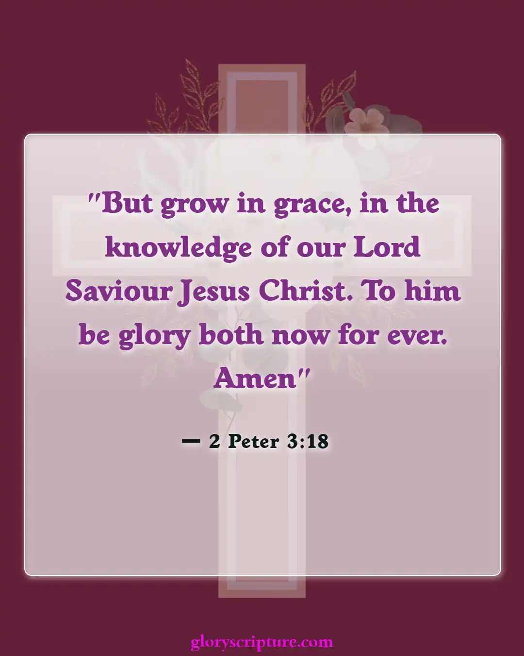 Bible Verses About God’s Unmerited Favor (2 Peter 3:18)
