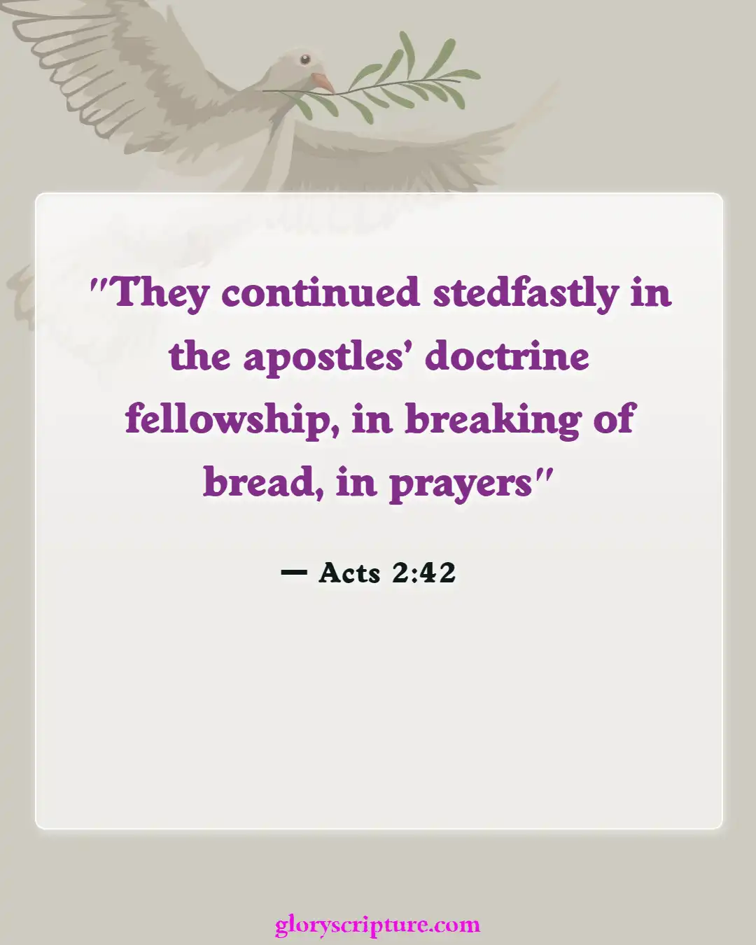 Bible verses About Encouraging One Another (Acts 2:42)