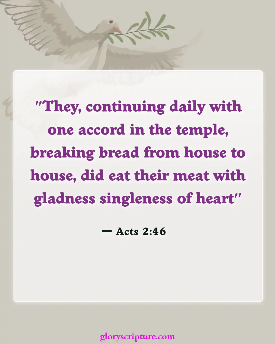Bible Verses About Church Building, (Acts 2:46)