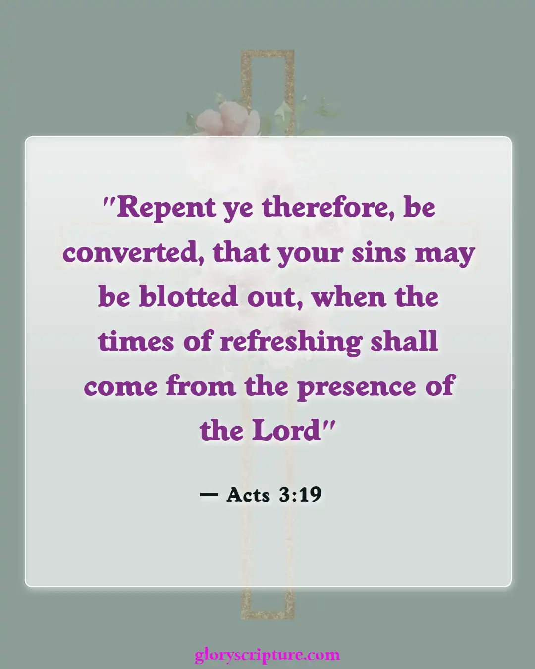 Bible Verses About Punishment For Murder (Acts 3:19)