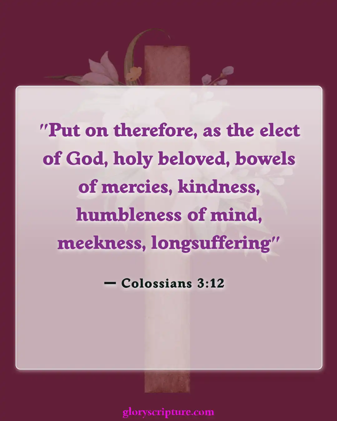 Bible verses About Peace Of Mind (Colossians 3:12)