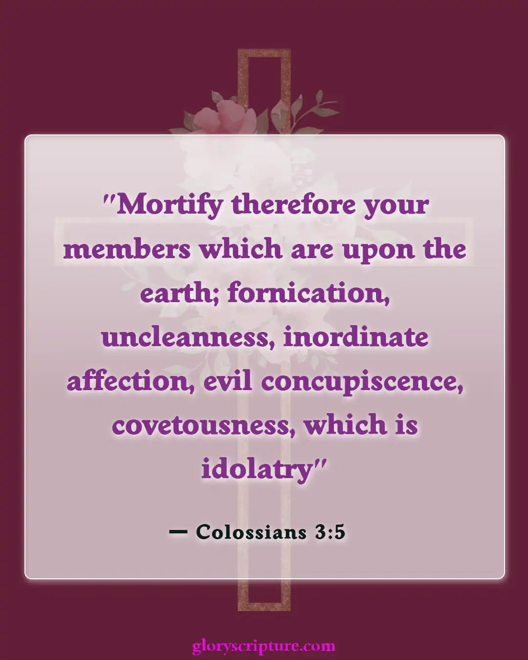 Bible Verses About Overcoming Greed (Colossians 3:5)