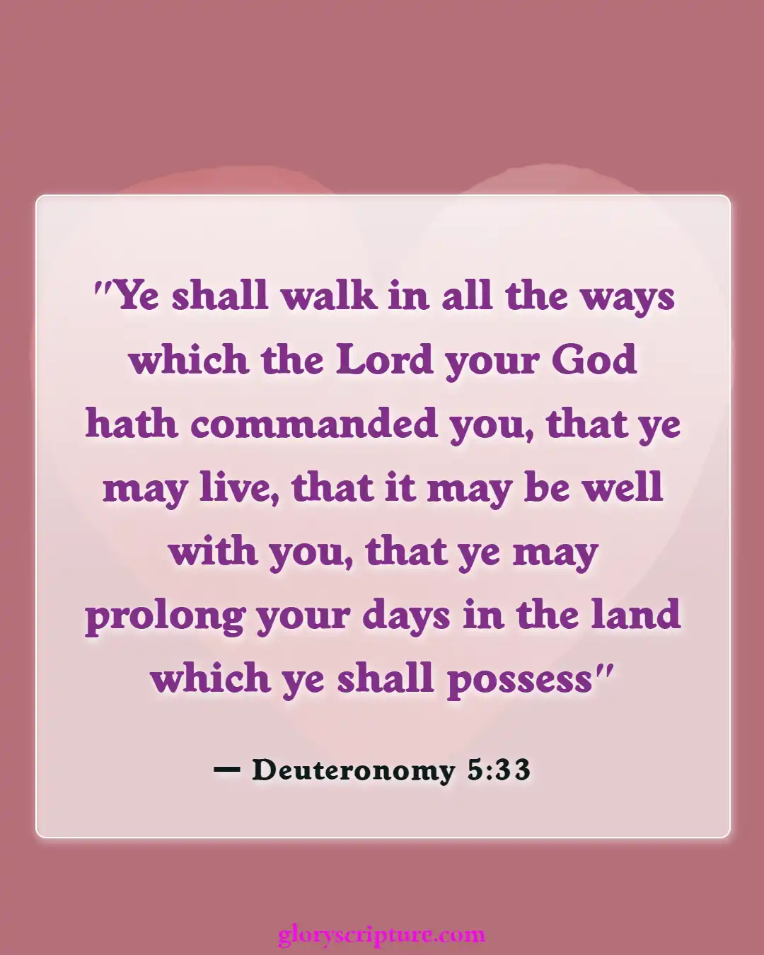 Bible Verses About Relationship With God (Deuteronomy 5:33)