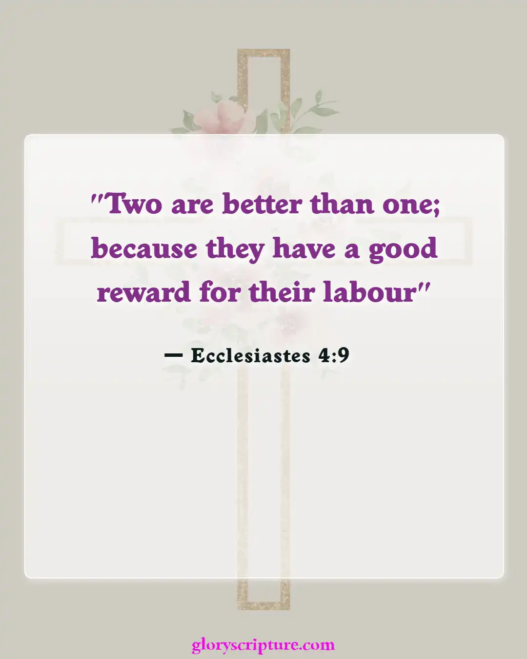 Bible Verses About Relationships With Friends (Ecclesiastes 4:9)