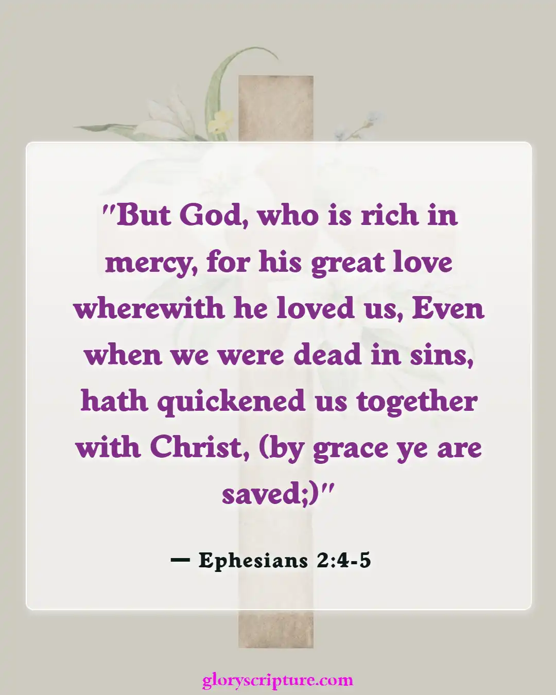 Bible verses About New Creation In Christ (Ephesians 2:4-5)