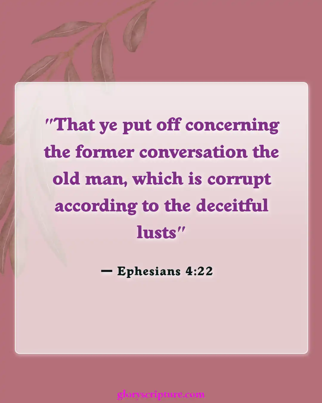 Bible verses About Effects Of Sin (Ephesians 4:22)