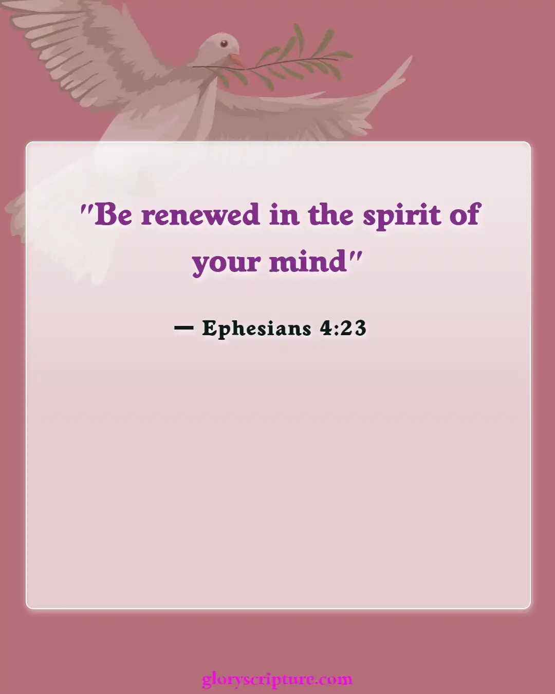 Bible verses About New Creation In Christ (Ephesians 4:23)