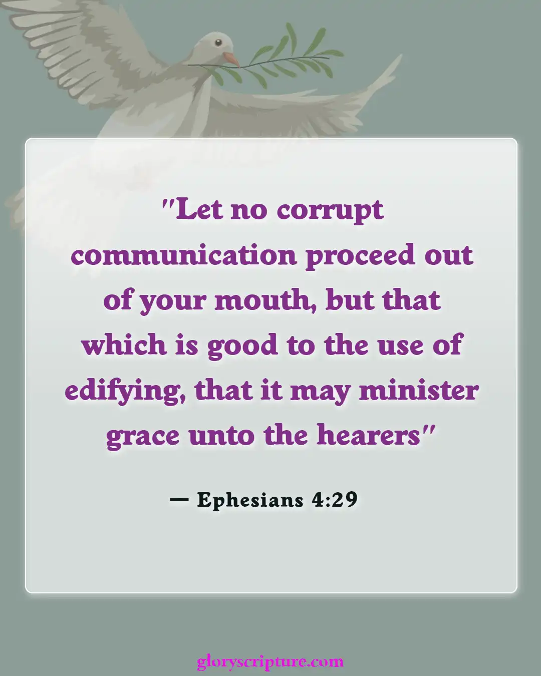 Bible verses About Encouraging One Another (Ephesians 4:29)