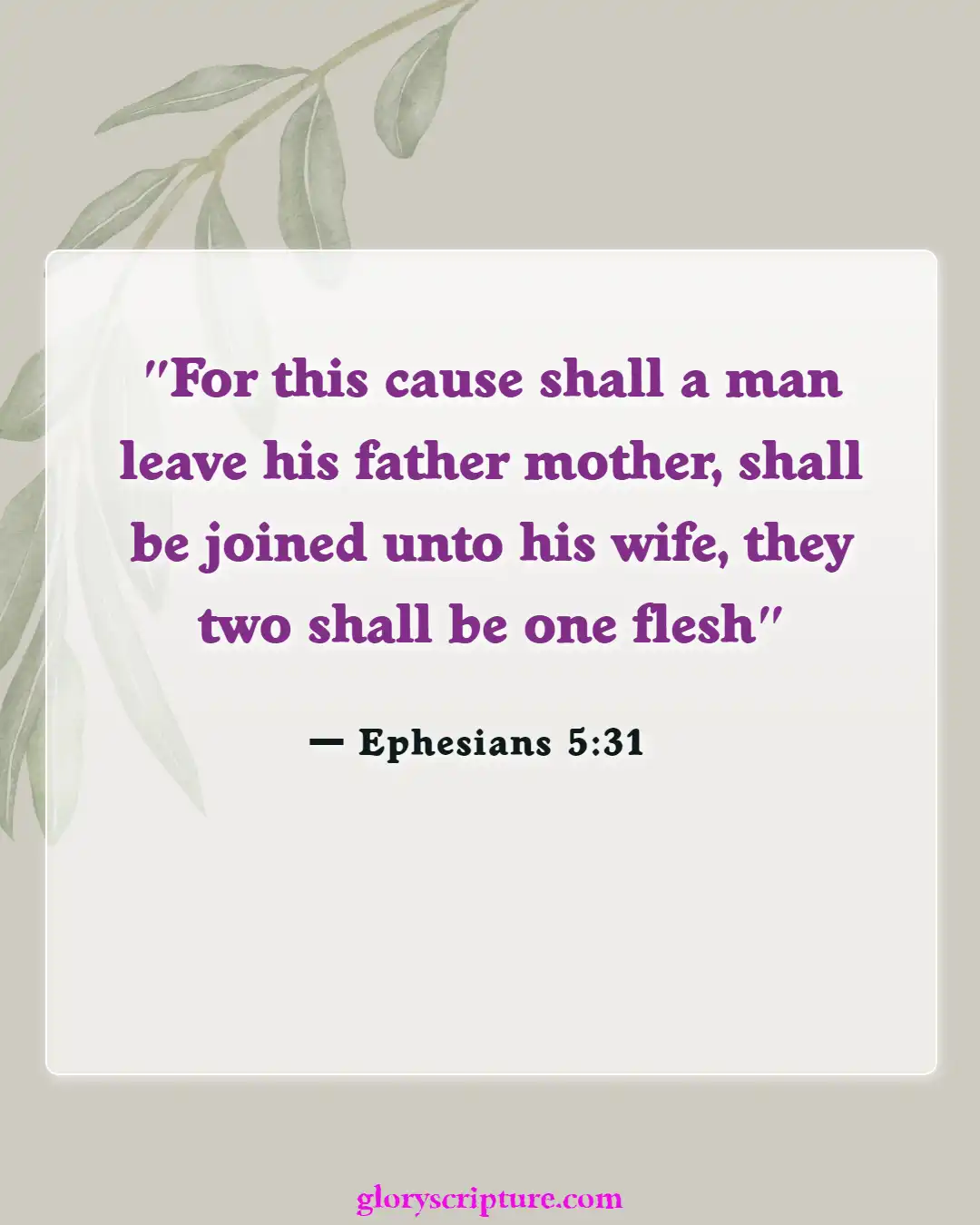 Bible verses About Divorce And Adultery (Ephesians 5:31)