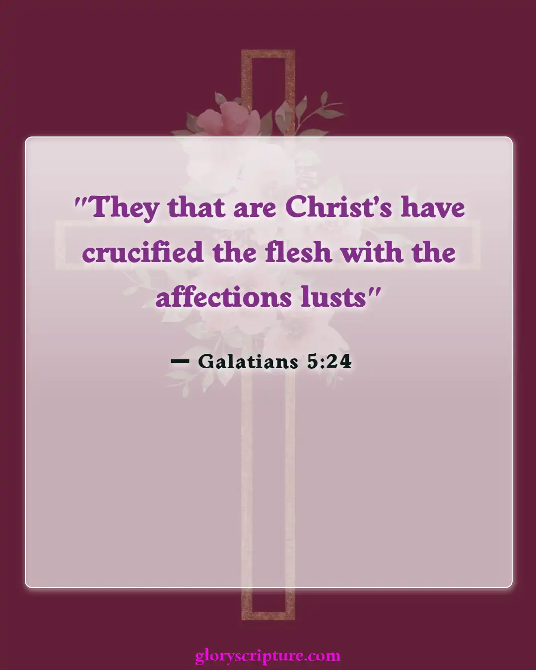 Bible verses About New Creation In Christ (Galatians 5:24)