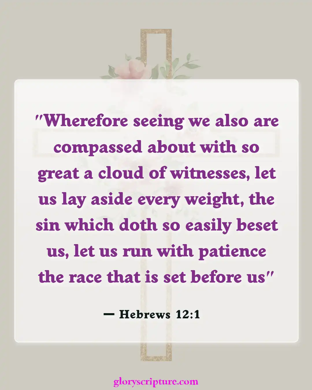 Bible verses About Effects Of Sin (Hebrews 12:1)