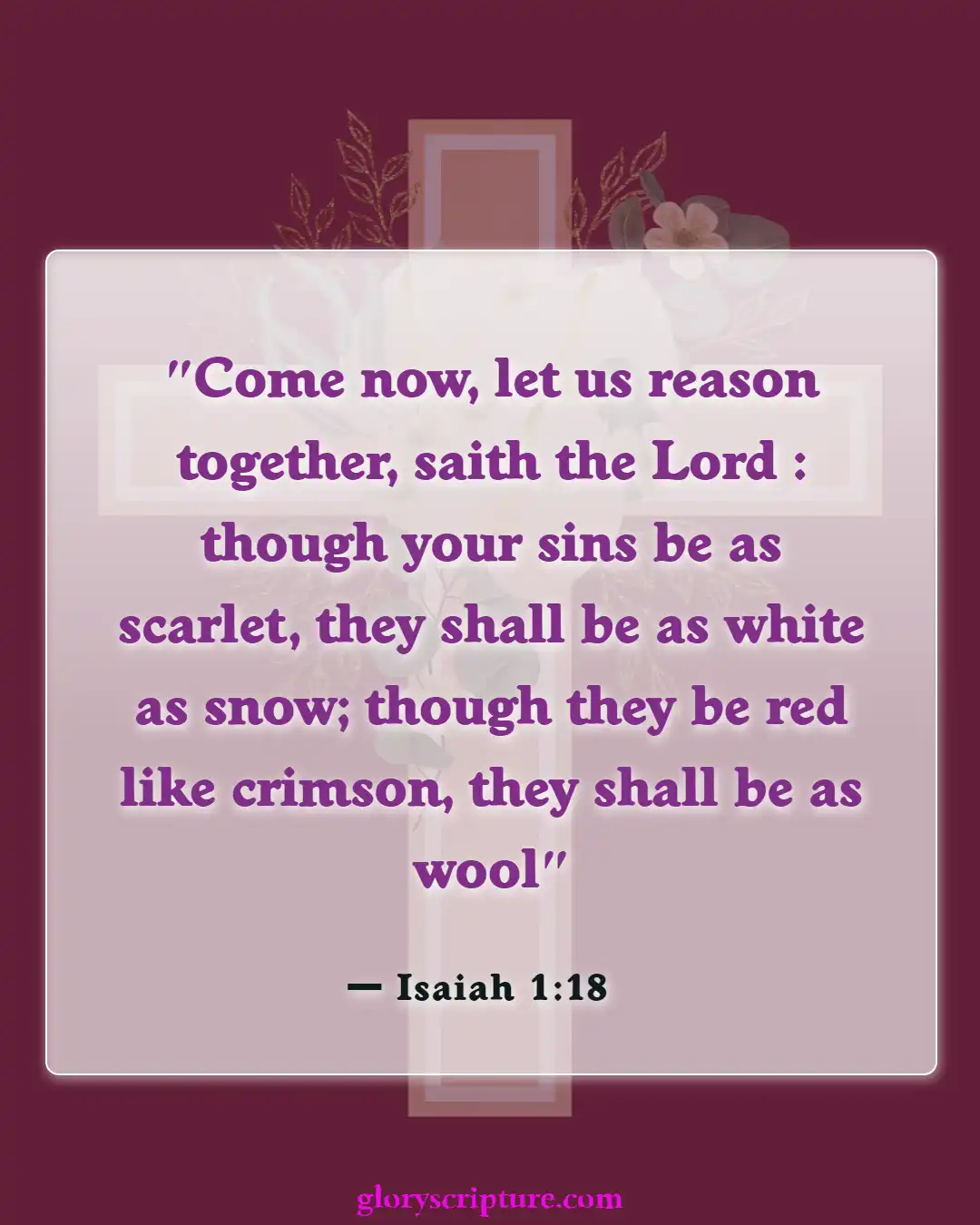 Bible Verses About Punishment For Murder (Isaiah 1:18)