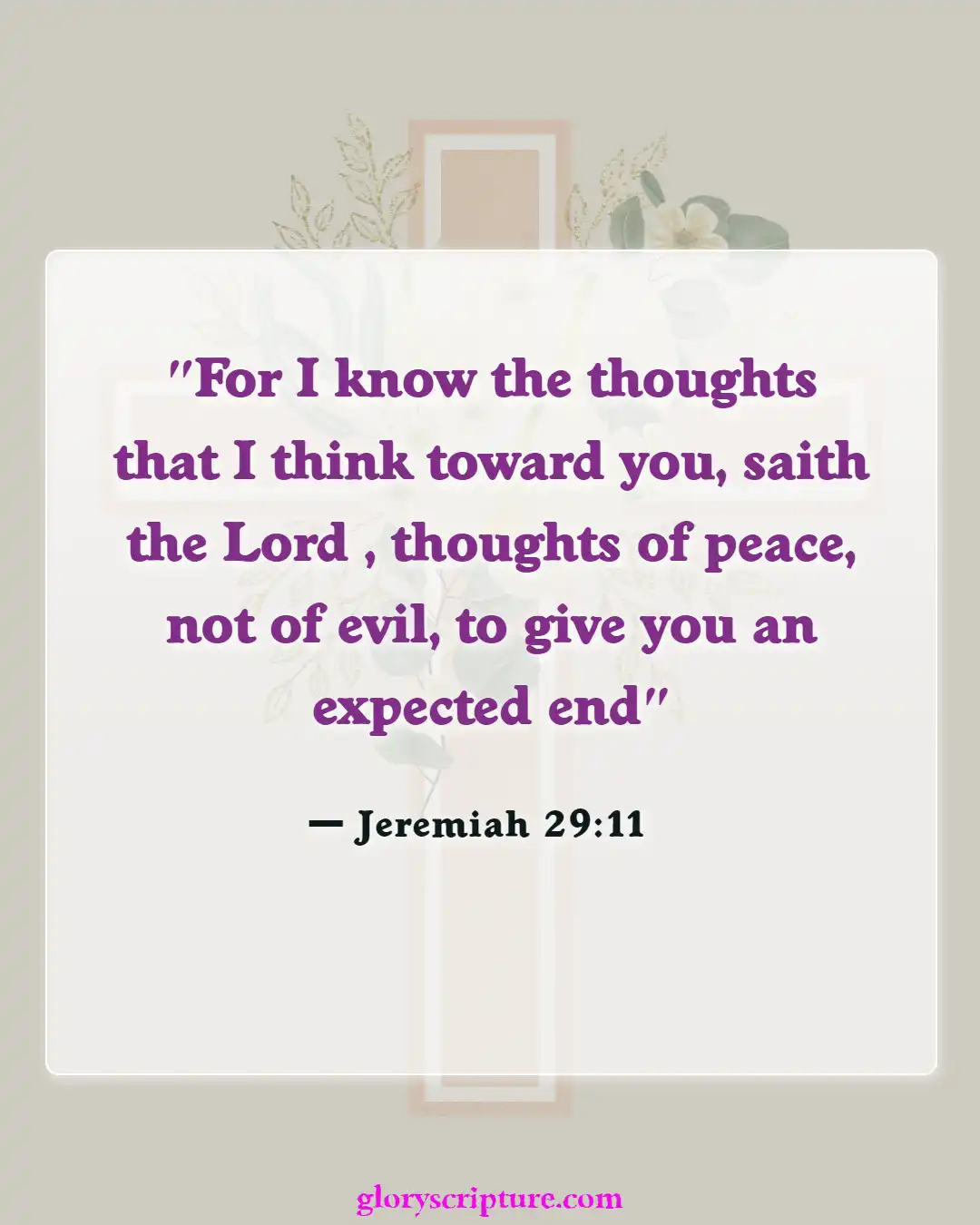 Bible Verses About Thoughts Of Suicide (Jeremiah 29:11)