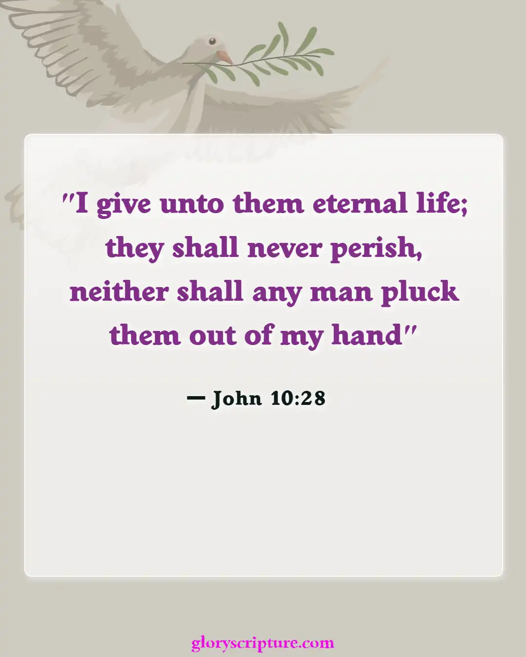 Bible Verses About Entering Gates Of Heaven (John 10:28)