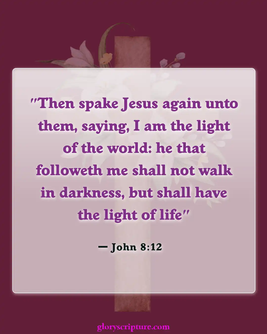 Bible Verses About Night Prayer (John 8:12)