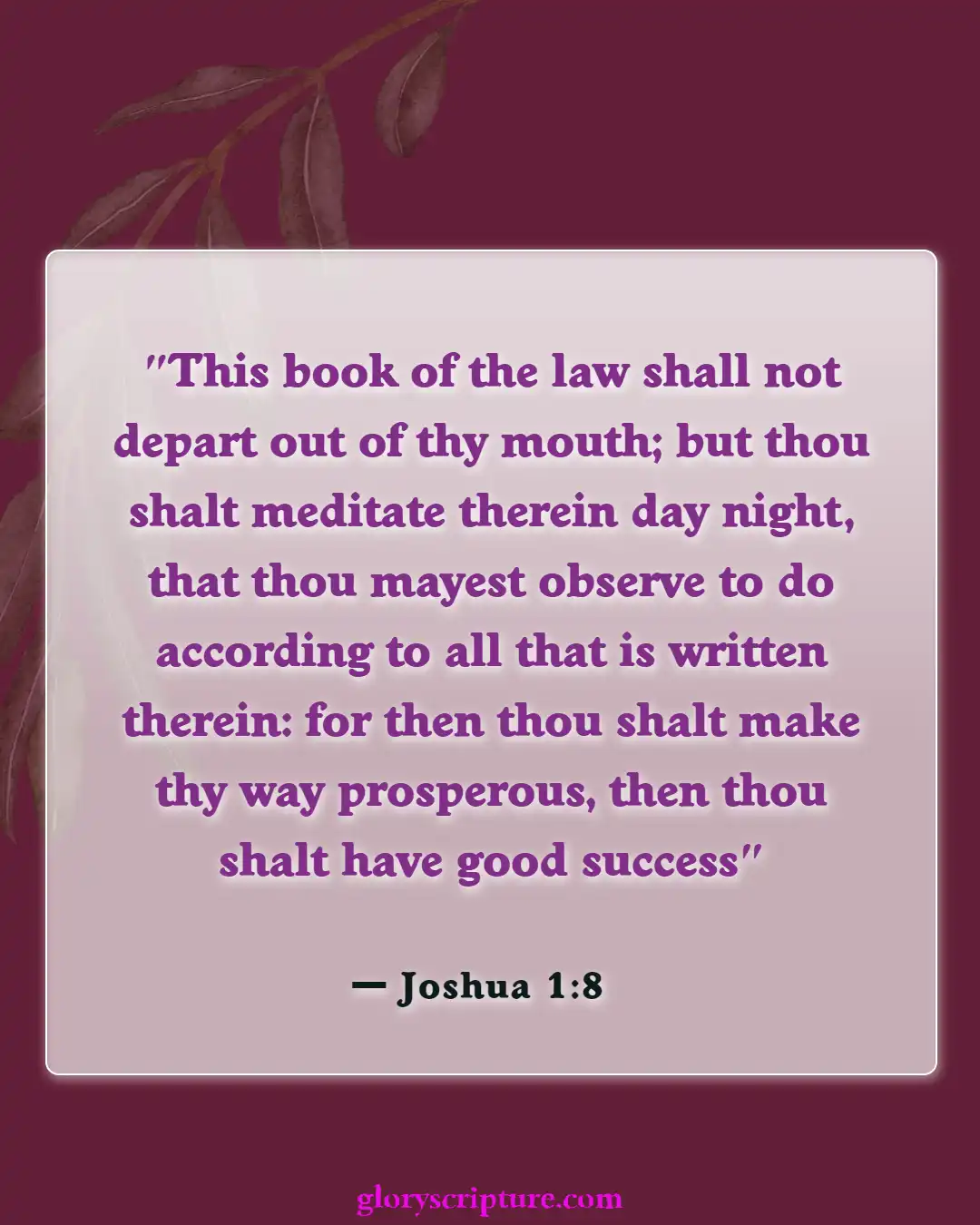 Bible verses About Power Of The Word (Joshua 1:8)