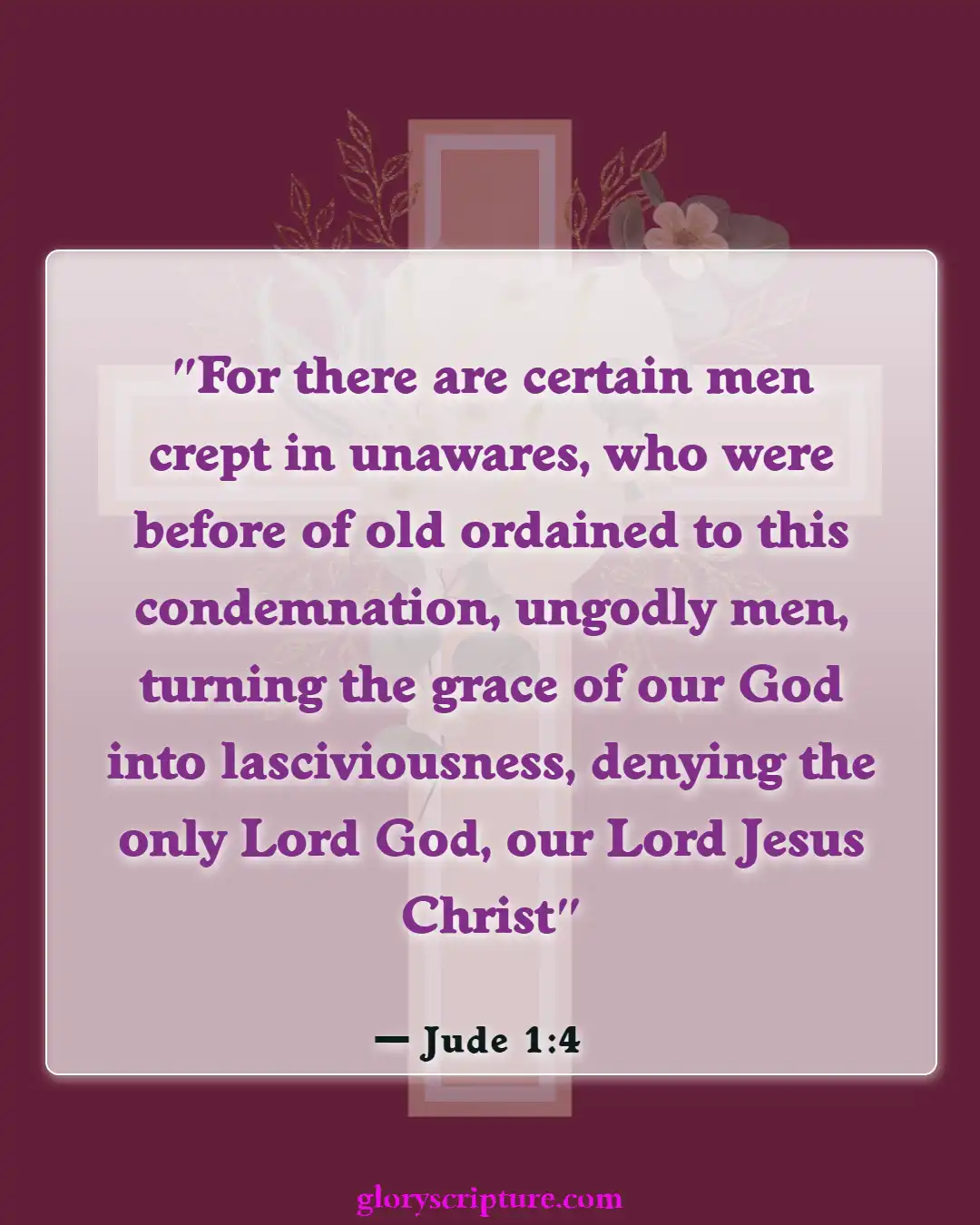 Bible Verses About God’s Unmerited Favor (Jude 1:4)