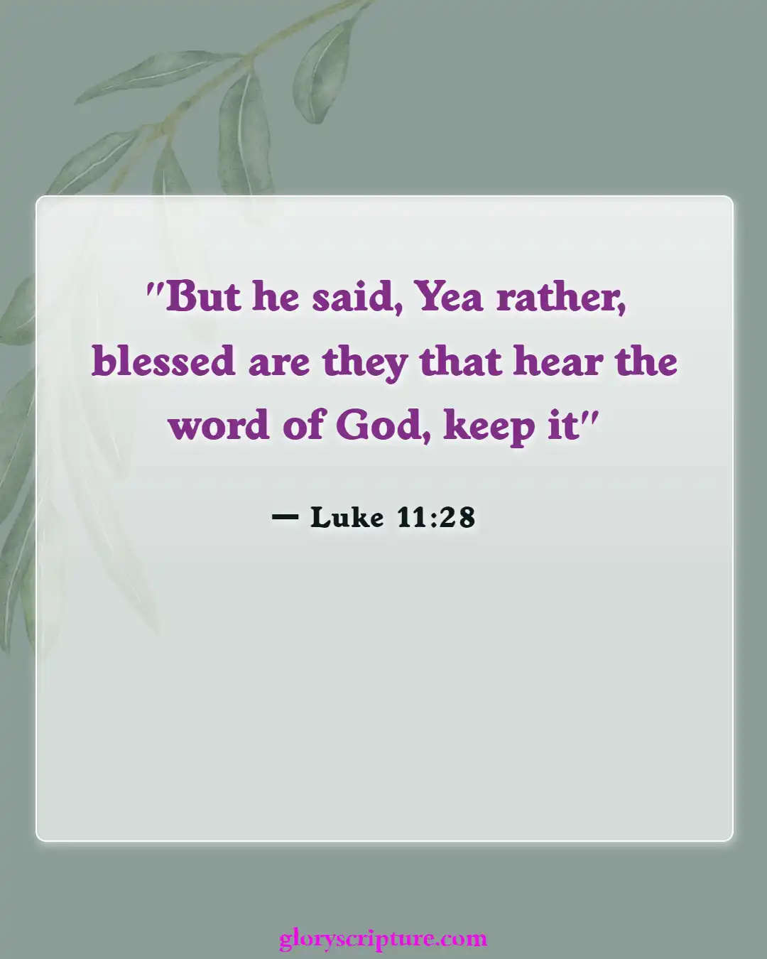 Bible Verses About Relationship With God (Luke 11:28)