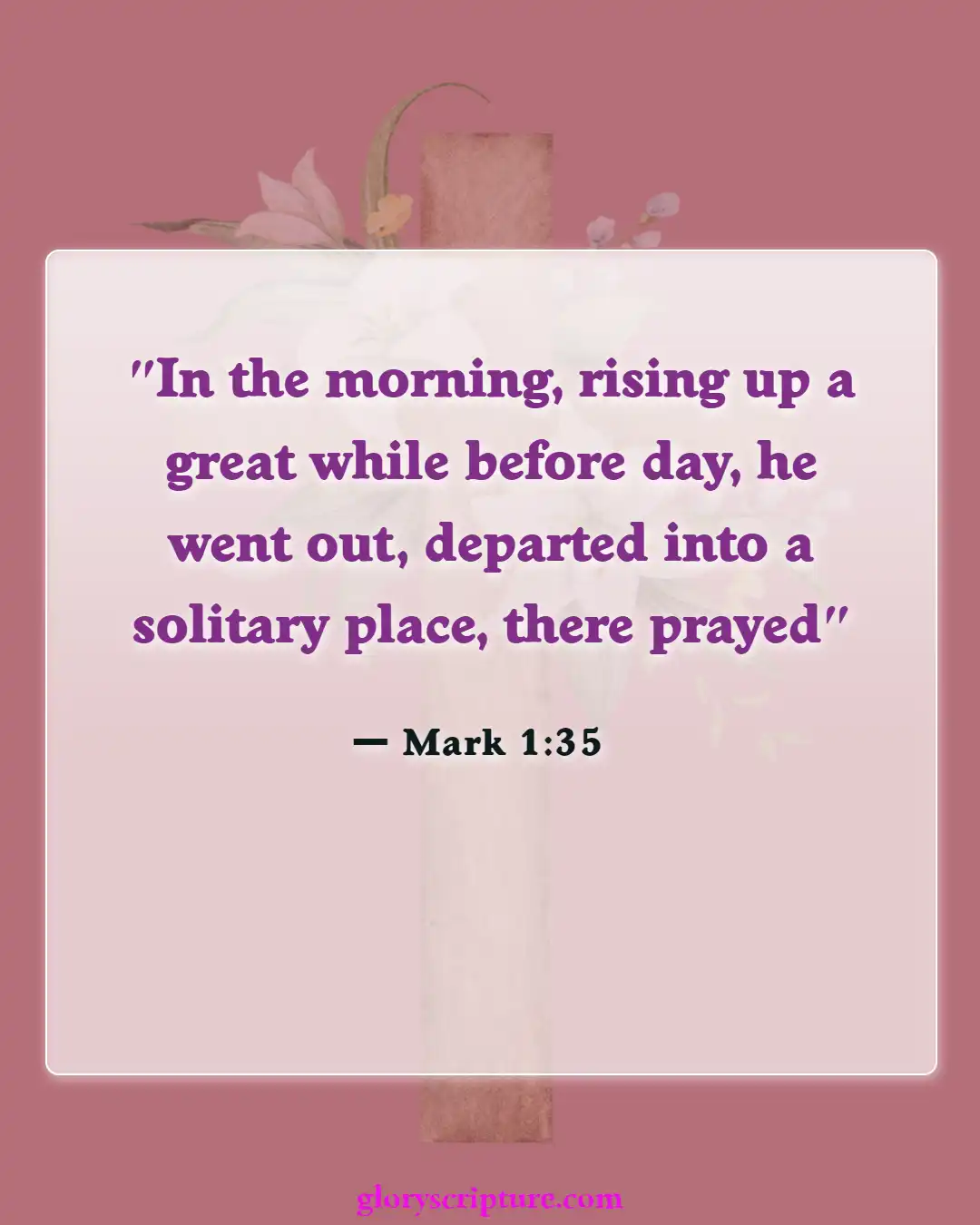 Bible Verses About Night Prayer (Mark 1:35)