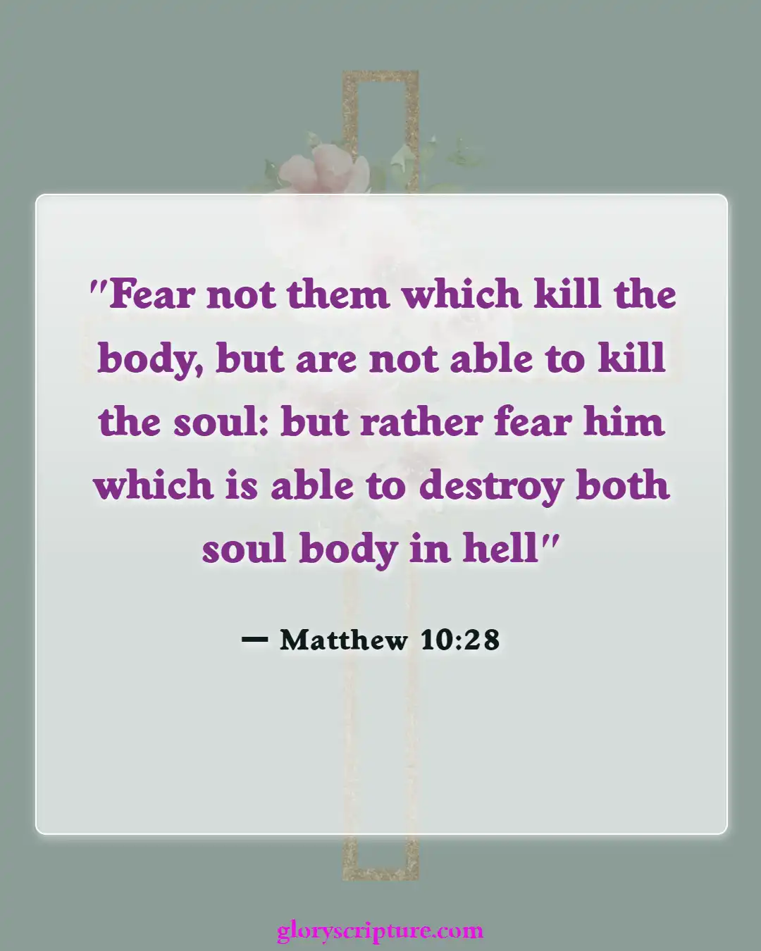 Bible Verses About Punishment For Murder (Matthew 10:28)