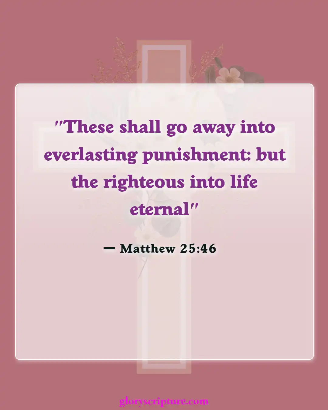 Bible Verses About Punishment For Murder (Matthew 25:46)