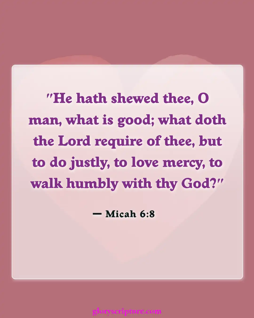 Bible Verses About Punishment For Murder (Micah 6:8)