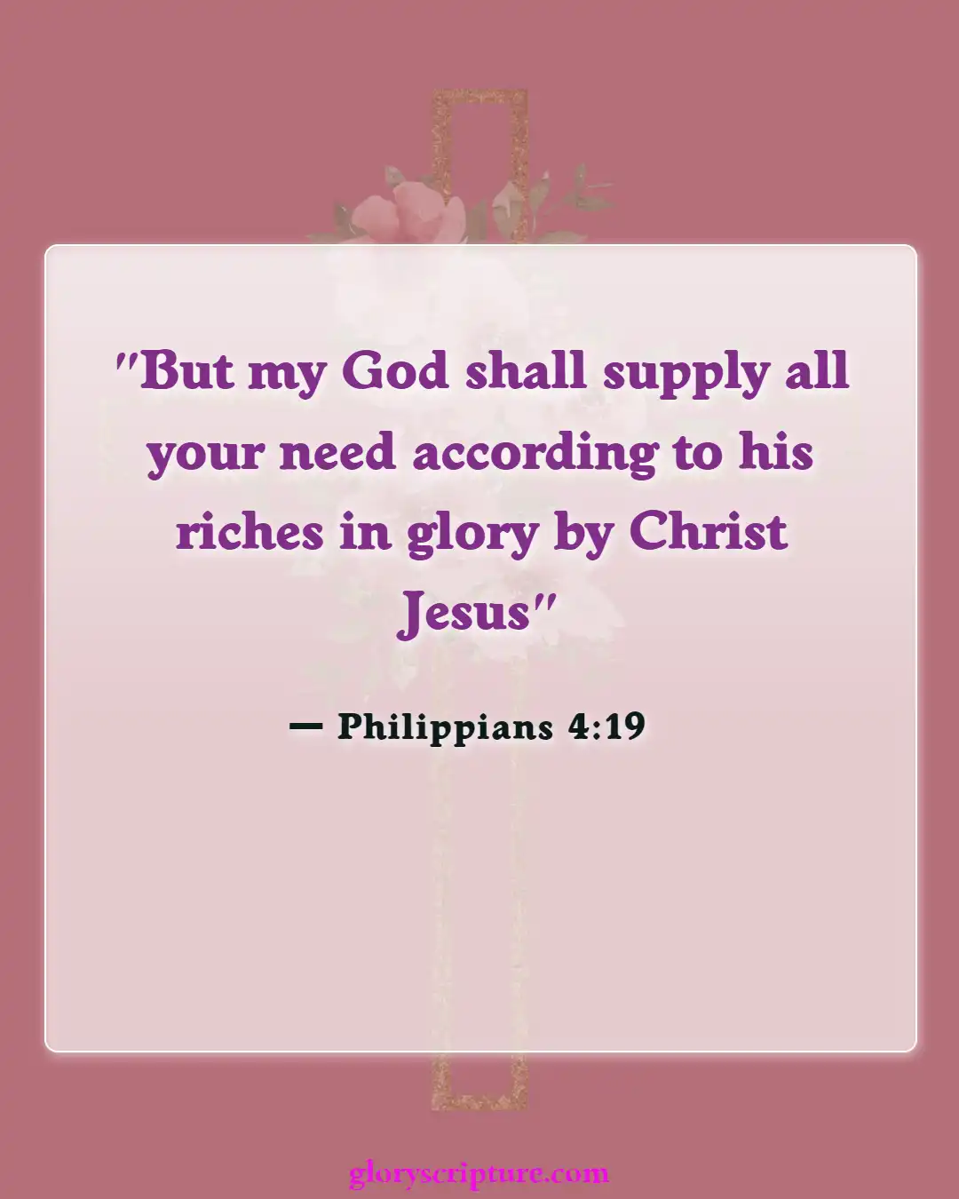 Bible Verses About Church Building, (Philippians 4:19)