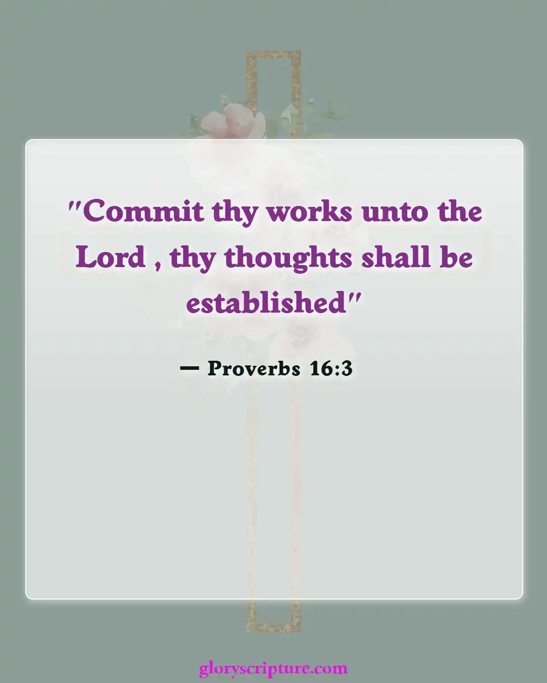 Bible Verses About Church Building, (Proverbs 16:3)