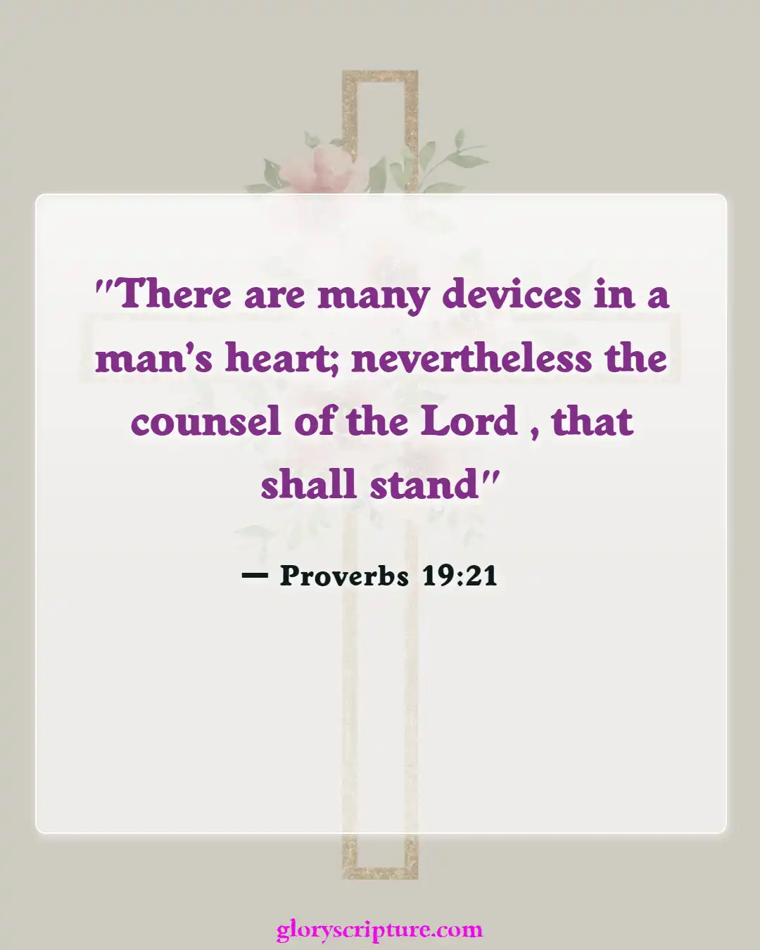 Bible Verses About Relationship With God (Proverbs 19:21)