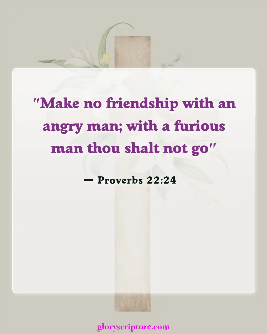 Bible Verses About Relationships With Friends (Proverbs 22:24)