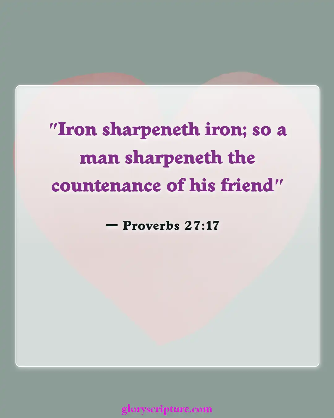 Bible Verses About Relationships With Friends (Proverbs 27:17)