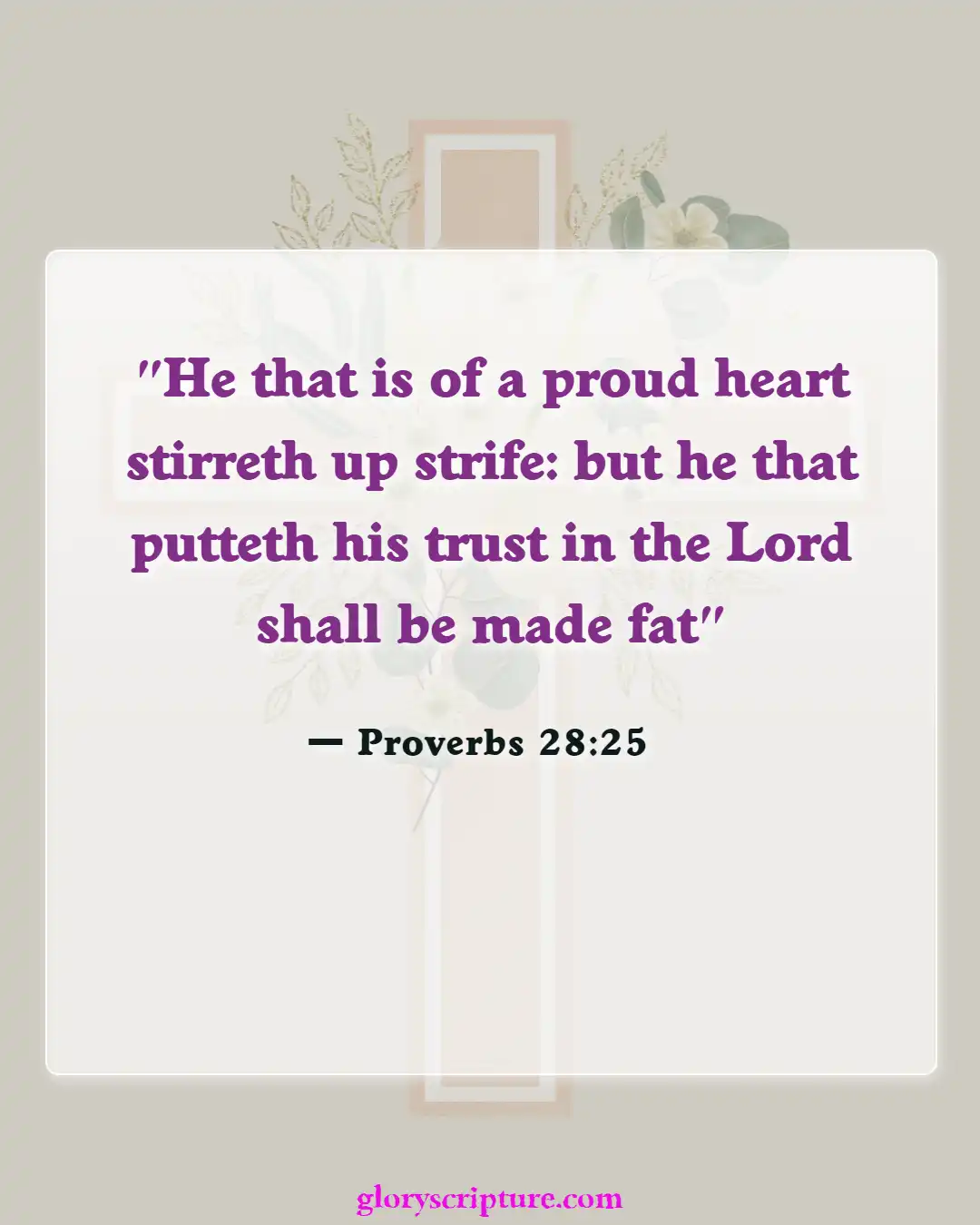 Bible Verses About Overcoming Greed (Proverbs 28:25)