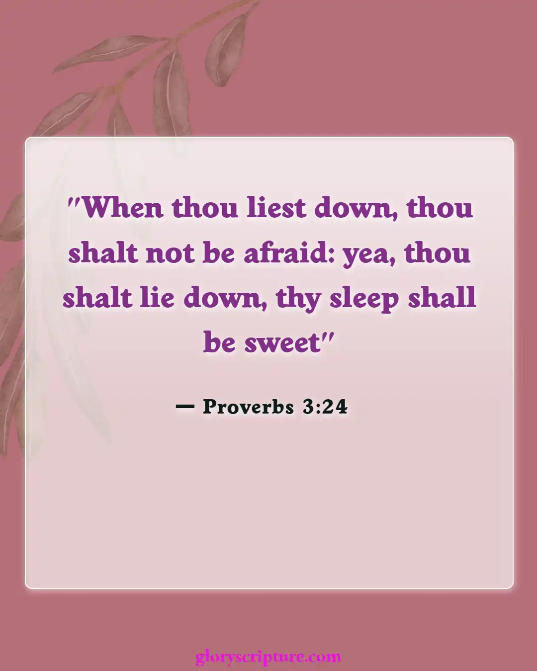 Bible Verses About Night Prayer (Proverbs 3:24)