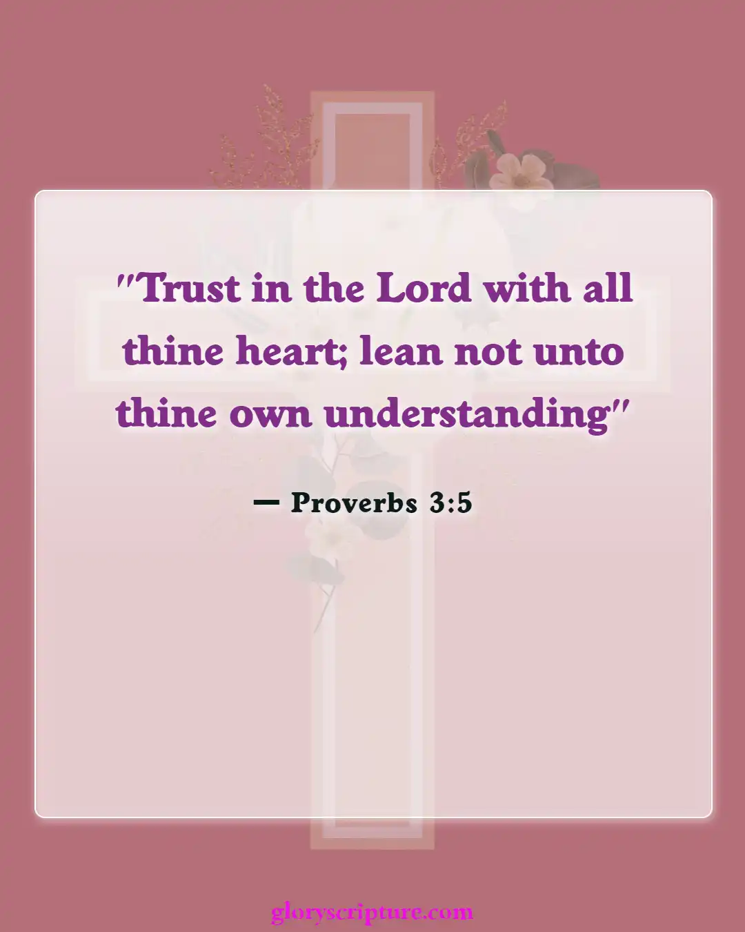 Bible Verses About Overcoming Greed (Proverbs 3:5)