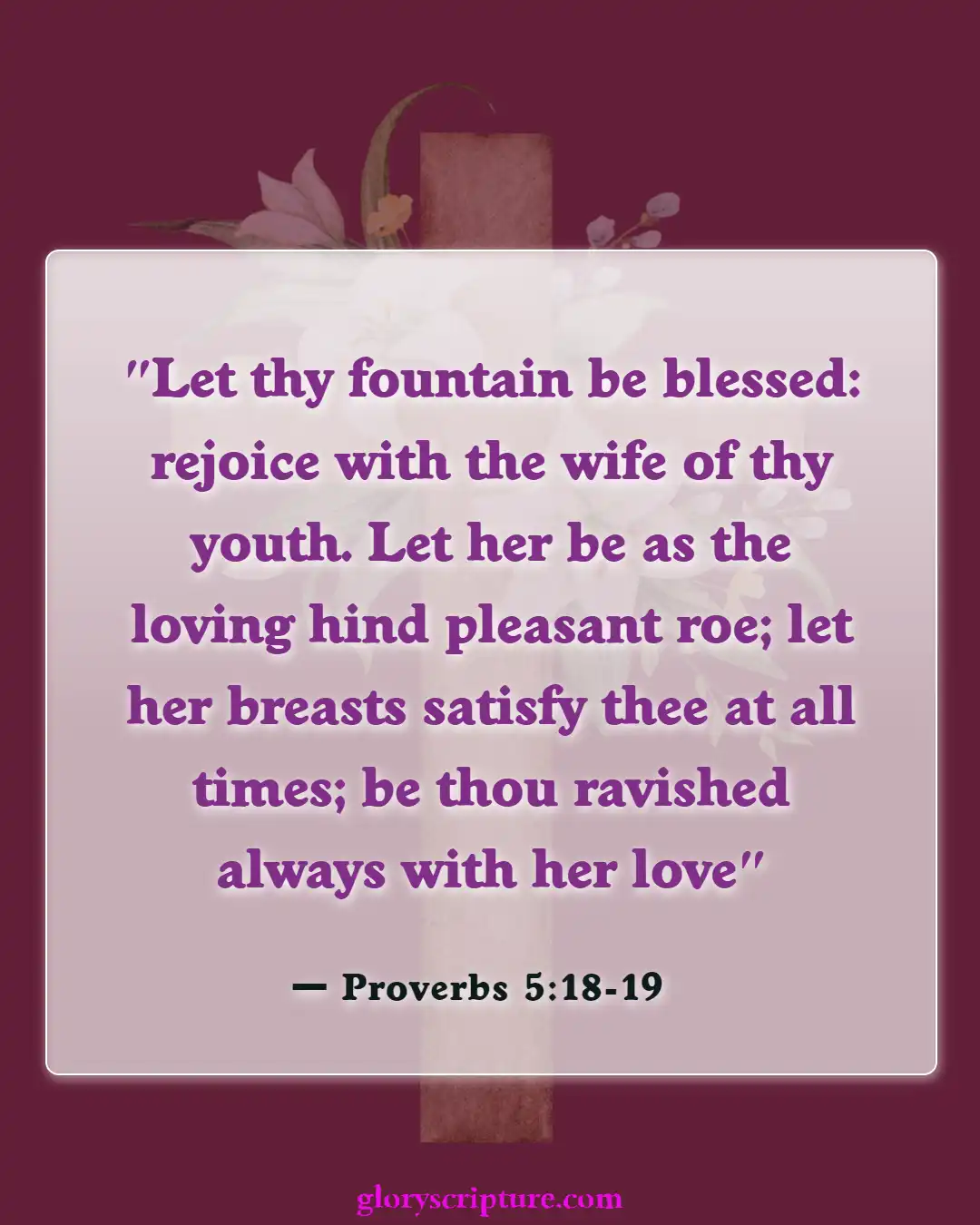Bible verses About Divorce And Adultery (Proverbs 5:18-19)