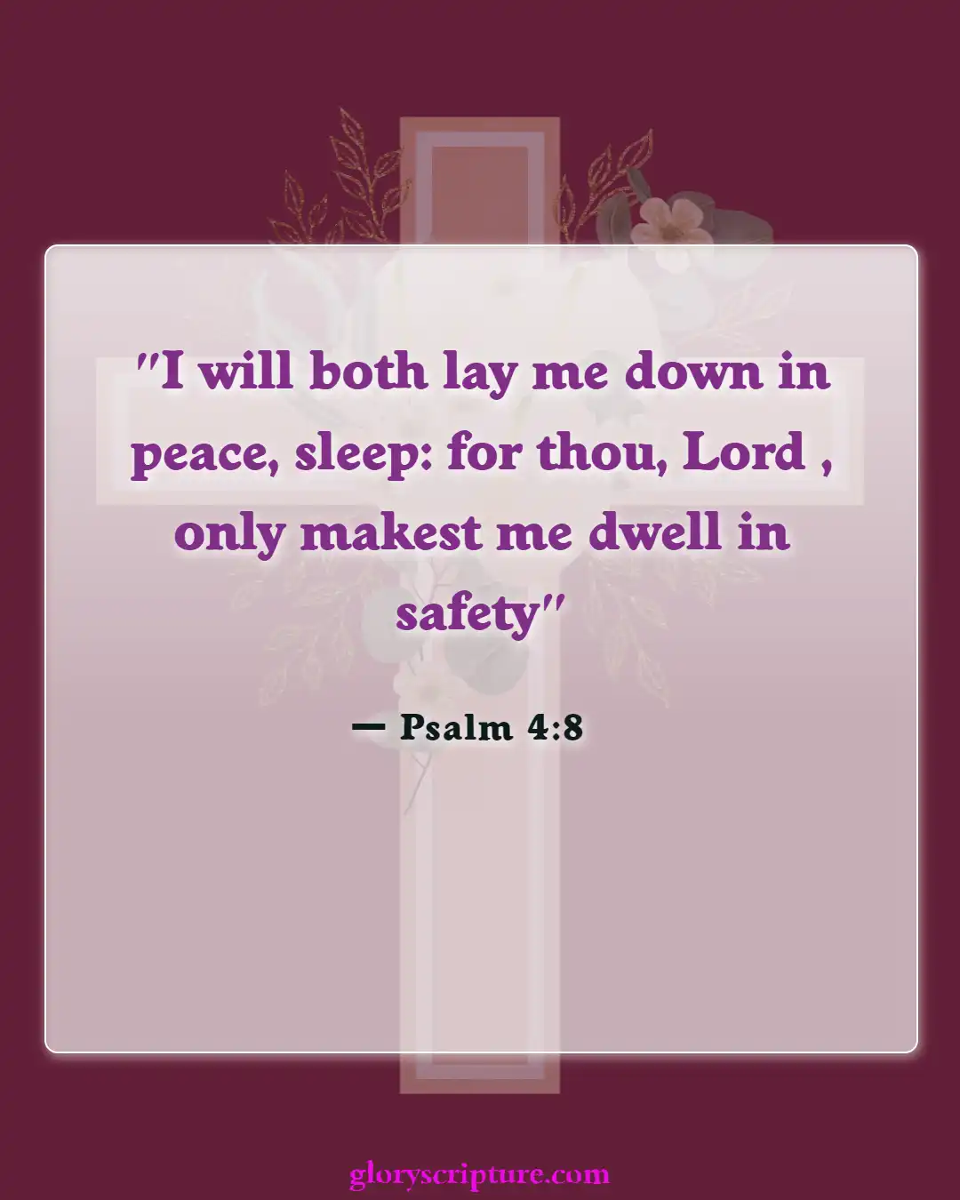 Bible verses About Peace Of Mind (Psalm 4:8)