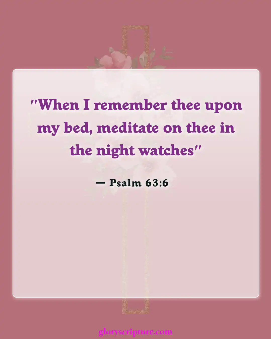 Bible Verses About Night Prayer (Psalm 63:6)