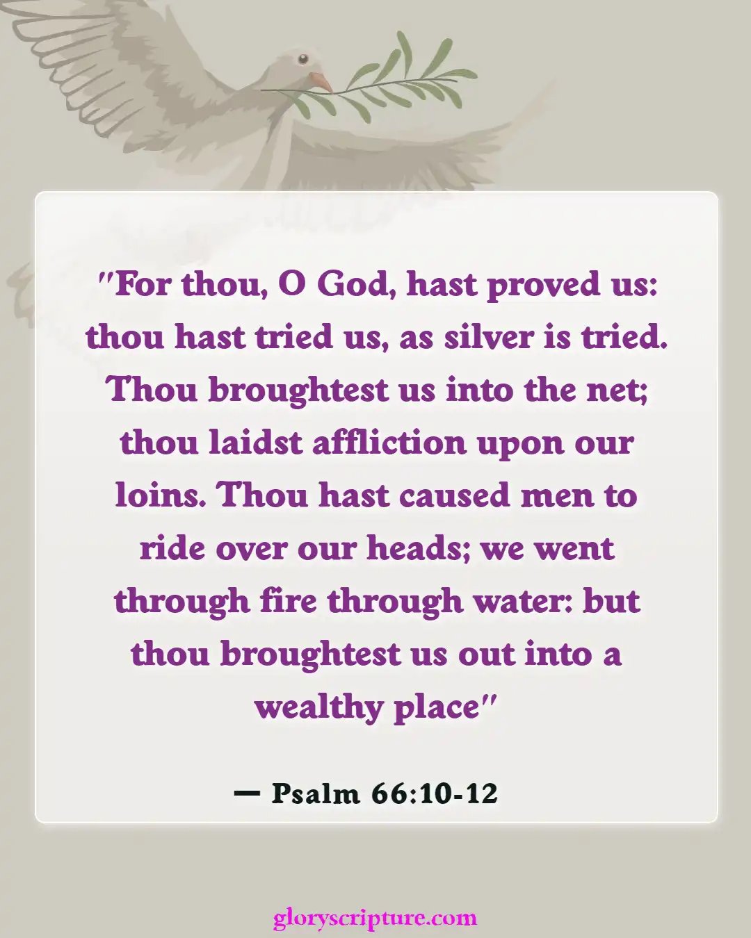Bible Verses About God Testing Our Faith (Psalm 66:10-12)